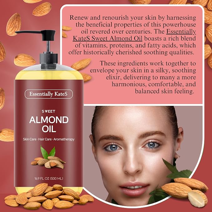 Essentially KateS Sweet Almond Oil 33.8 Fl Oz - Image 2