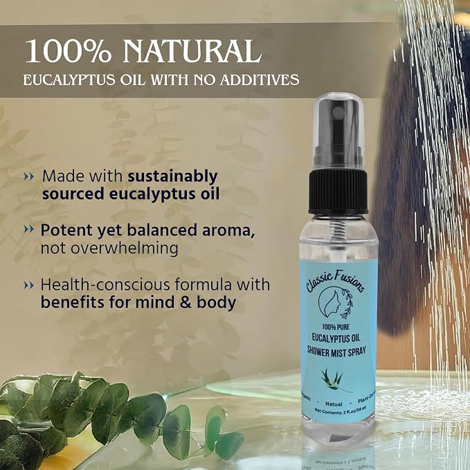 100% Pure Eucalyptus Oil Shower Spray – 2oz Natural Mist - Image 8