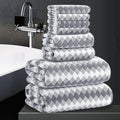 8 Piece Bathroom Towel Set Gray |2 Oversized Large Bath Towels Sheet, 2 Hand by MAGGEA