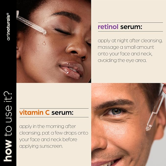 Vitamin C Serum Skin Care 2-Piece Set: Includes Retinol – Anti-Aging, Skin - Image 5