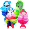 Tatuo 4 Pcs Animal Bath Loofahs Kids Body Loofah Cartoon Shower Cute Bath by Tatuo