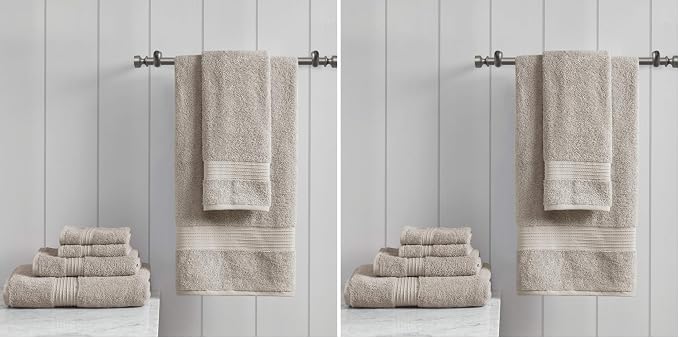 Madison Park Organic 100% Cotton Bathroom Towel Set, Hotel & Spa Quality Highly by MADISONPARK