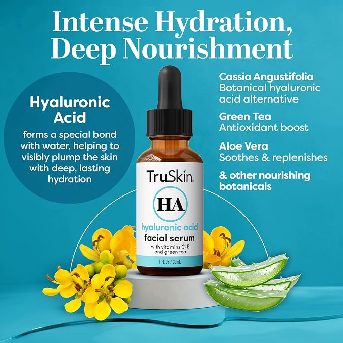 TruSkin Hyaluronic Acid Serum for Face – 7 Ultra-Hydrating Ingredients – - Image 2