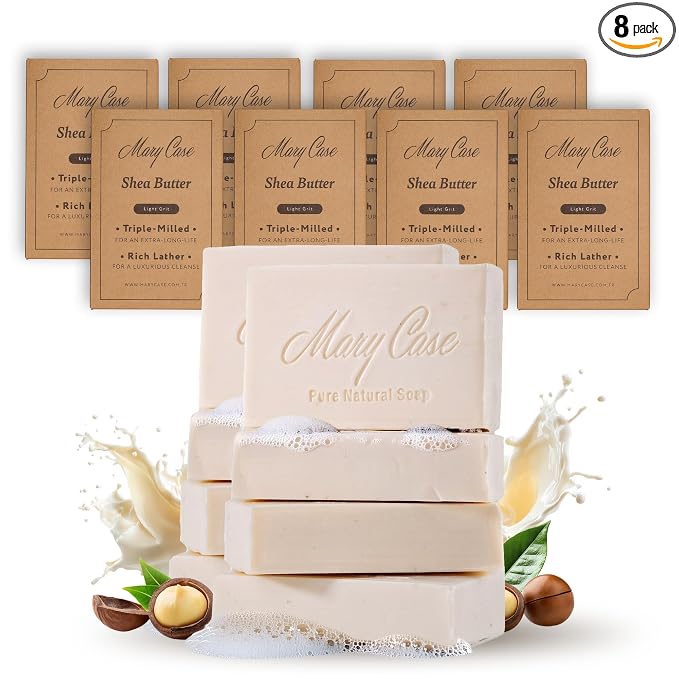 Mary Case Goat Milk & Shea Butter Bar Soap Set of 8 | Natural Soap by MARYCASEHOMEBEAUTYFASHION