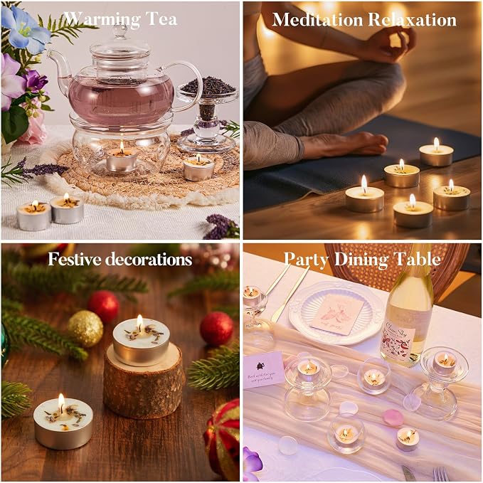 8 Pack Laven​der Tealight Candles - Image 8
