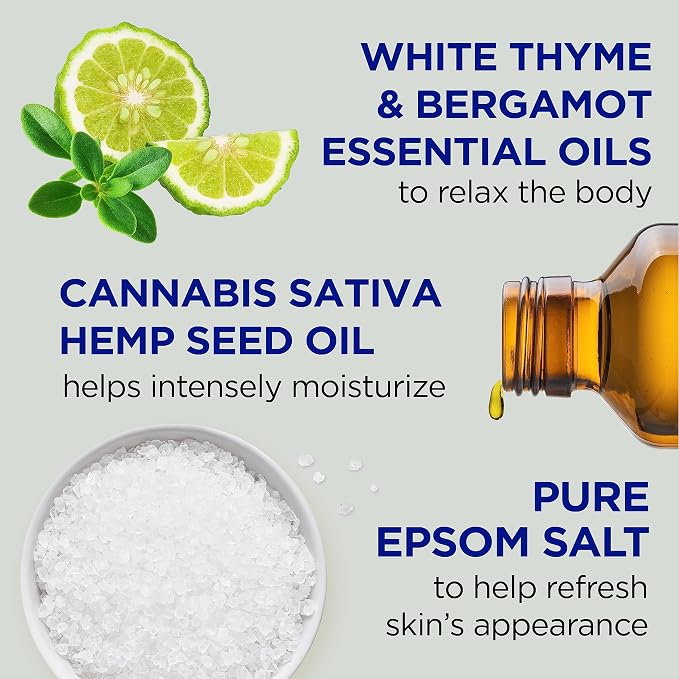 Dr Teal's Body Wash with Pure Epsom Salt, Cannabis Sativa Hemp Seed Oil - Image 2