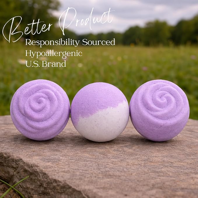 EvolutionUSA 3 Lavender Dreams Bath Bombs - Image 4