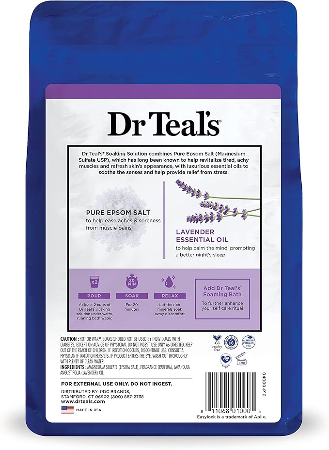 Dr Teal's Epsom Salt Soaking Solution, Soothe & Sleep - Image 11