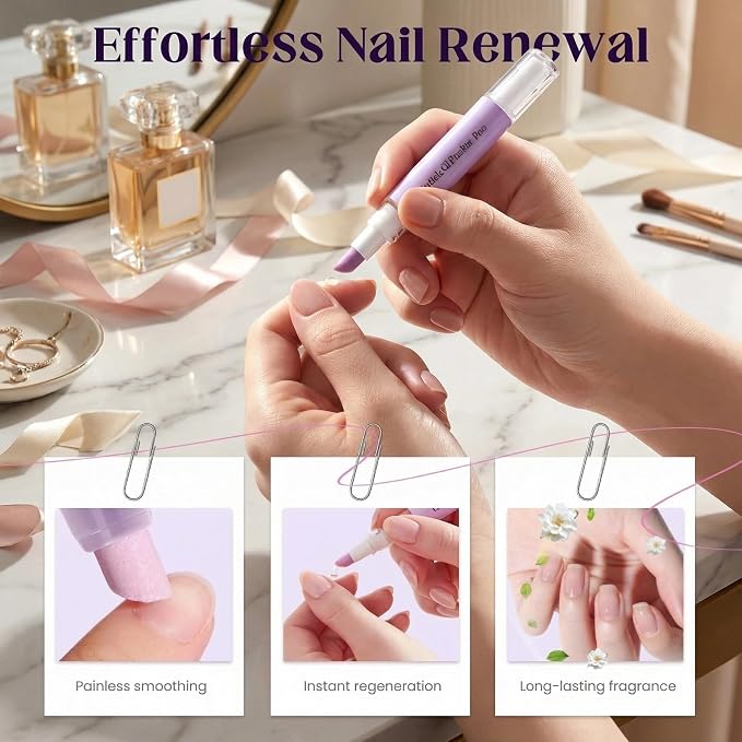 4-in-1 Cuticle Oil Pusher Pen, 2026 New Cuticle Pusher Oil Pen Nail Cuticle Pen - Image 3