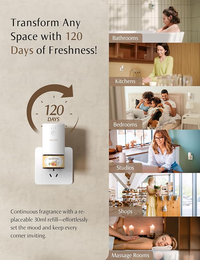 Essential Oil Diffuser for Home, Smart Waterless Aromatherapy Diffuser SF101S - Image 4