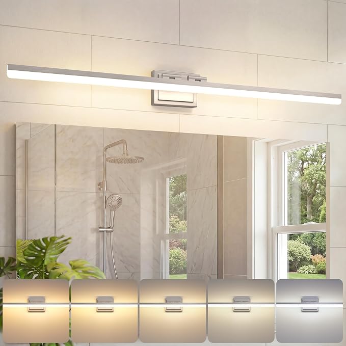 VOLISUN Modern Bathroom Vanity Light 48 inch, 40W Dimmable 5CCT Led Bathroom by VOLISUN