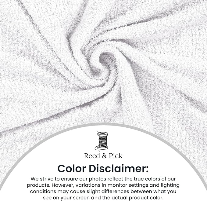 Reed&Pick Salon Towels – 50 Pack White Hand Towels 100% Cotton Spa Towel – - Image 4