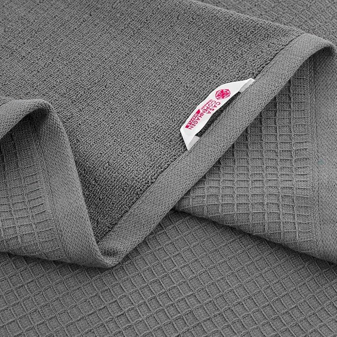 CASA COPENHAGEN Waffle 2Pcs 100% Egyptian Cotton Large Designer Bathsheet - Image 2