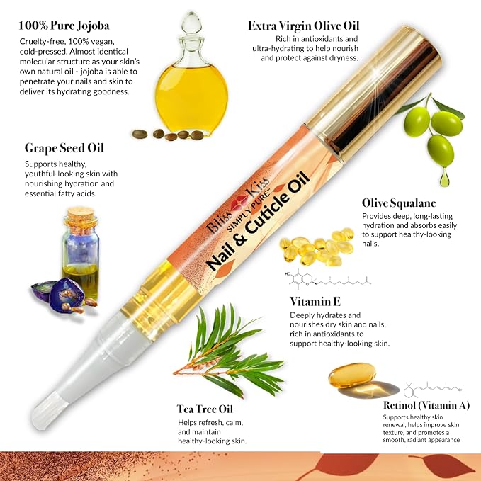 Bliss Kiss | 1 Pumpkin Spice Latte Fragrance | Nail Oil Cuticle Pen w/Vitamin E - Image 8