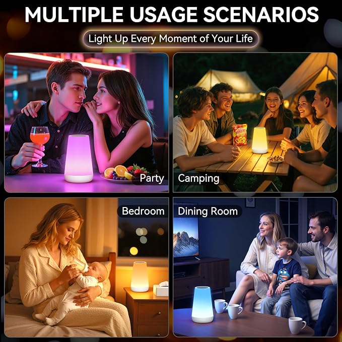 Auxmir Night Light, Dimmable Touch Lamp - Image 9