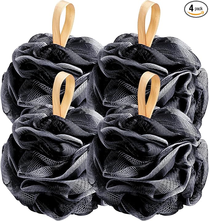 Fishent Loofah Bath Sponge Shower Loofahs, 4 Pack Soft Loofa Exfoliating Body by Fishent