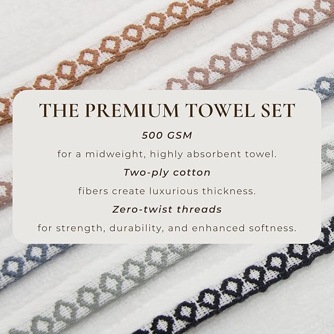 Great Bay Home Black/White Bath Towel Set - Image 2
