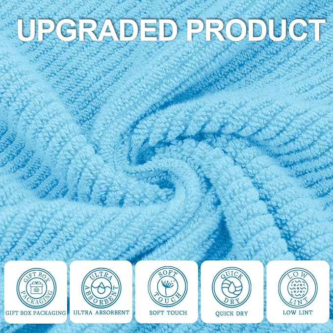 VOOVA & MOVAS Bath Towel Set, Bath Towels Set - Image 2