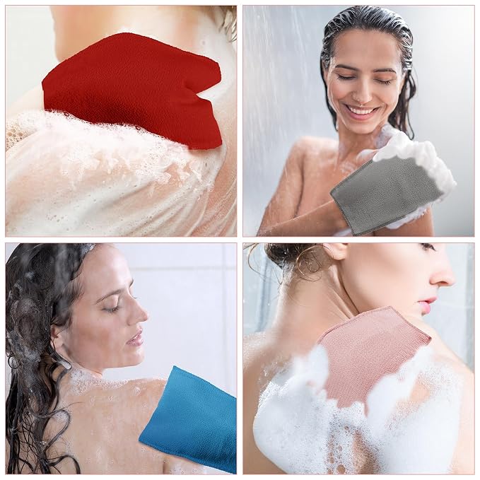 Tatuo 12 Pieces Korean Exfoliating Mitt Glove Italy Towel Body Skin Scrubber - Image 4