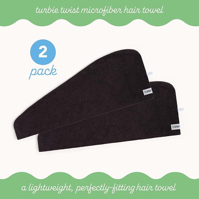 Turbie Twist 2-Pack Microfiber Hair Towel - Image 3