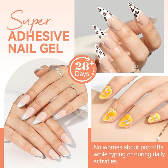 UNA GELLA Solid Nail Glue Gel 15ml Lamp Curing Needed Solid Soak Off U V/LED - Image 2