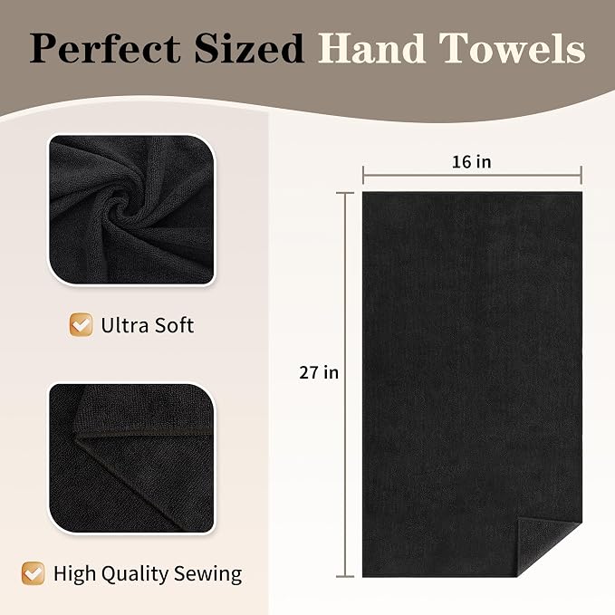 FIXSMITH Salon Towels 12 Pack, Quick Dry Gym Towels, Spa Face Towel, Absorbent - Image 2