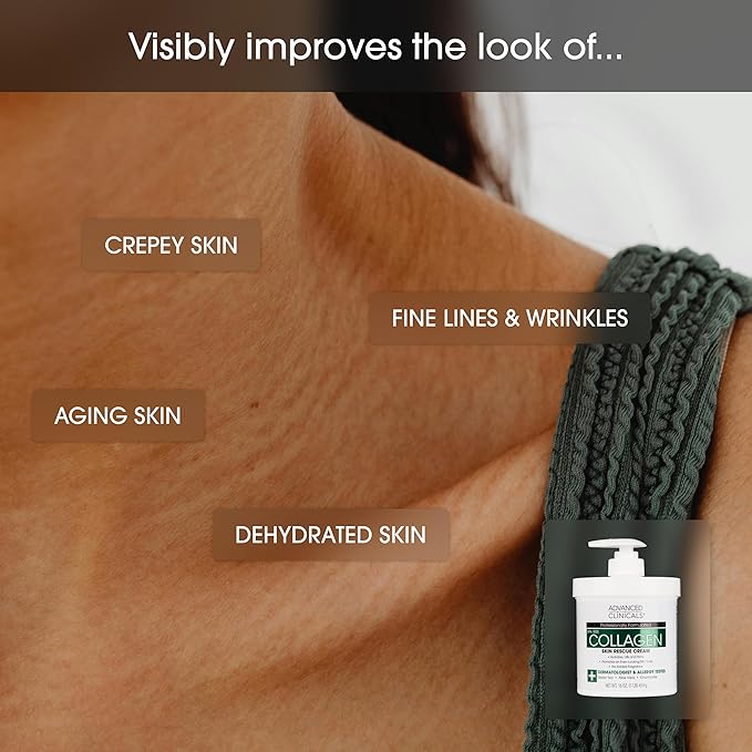 Advanced Clinicals Unscented Collagen Body Cream + Collagen Serum - Image 6