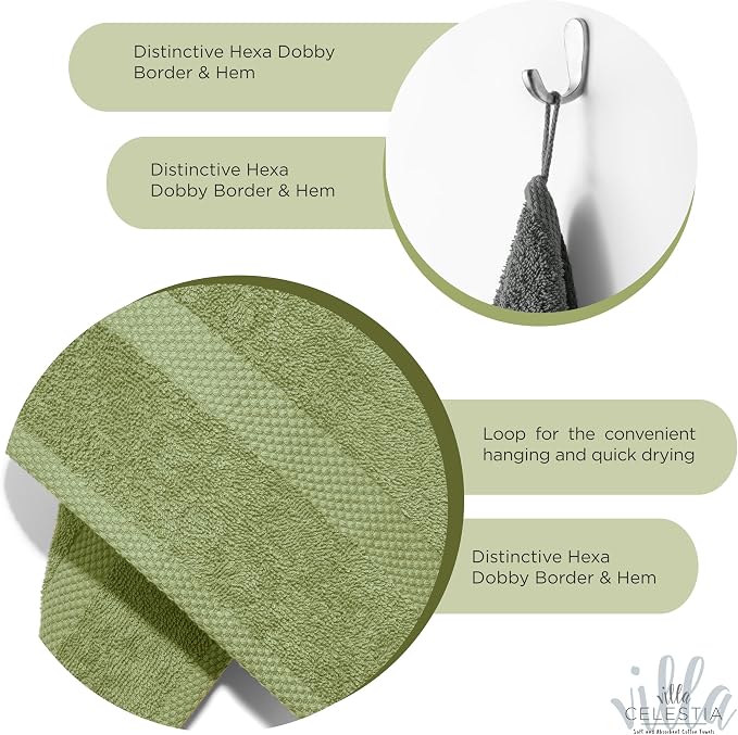 100% Cotton Wash Cloth for face & Body Set of 6, Sustainable, Highly Absorbent - Image 4