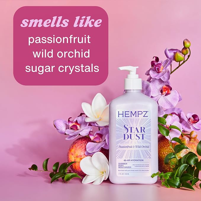 Hempz NEW Star Dust Body Lotion, Iridescent Glow Shimmer, Passionfruit and Wild - Image 4