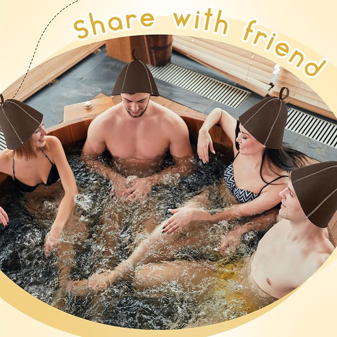 JaGely Sauna Hat for Men Women Sauna Hat Vaporarium Cap Russian Banya Cap for - Image 4
