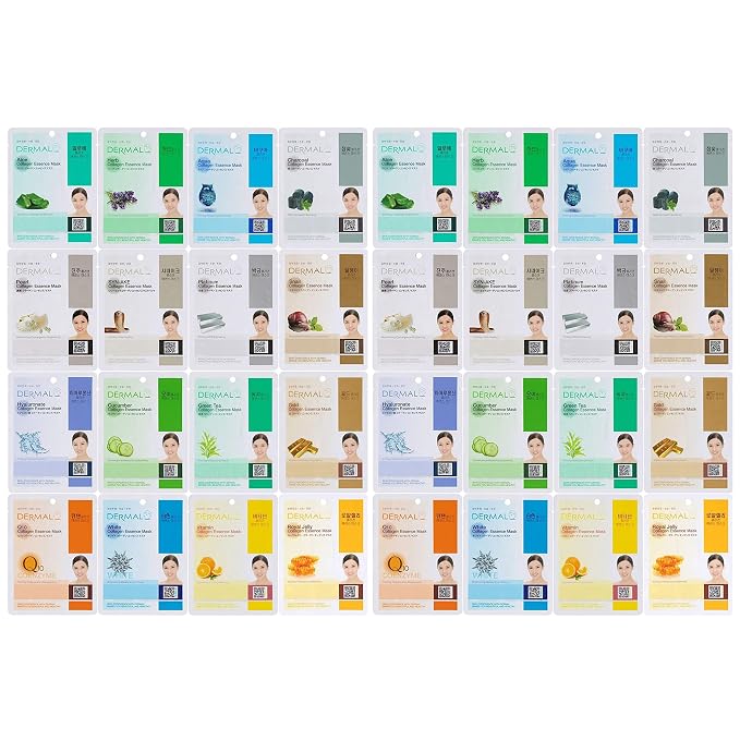 DERMAL 32 Combo Pack Made in Korea Facial Mask – 20+ Years of K-Beauty by DERMAL