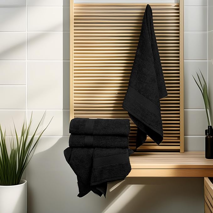 Commercial Bulk Pack of 12 Small Bath Towels – 100% Cotton Terry 24" x 46" – - Image 4