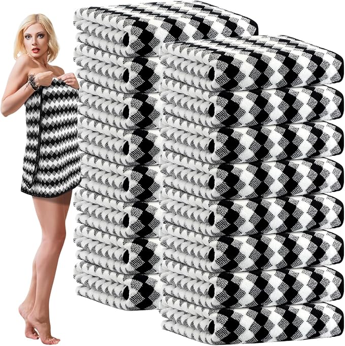 SmoothNovelty 16 Pack Microfiber Bath Towels Bulk 27'' x 60'' Oversized Size by SmoothNovelty