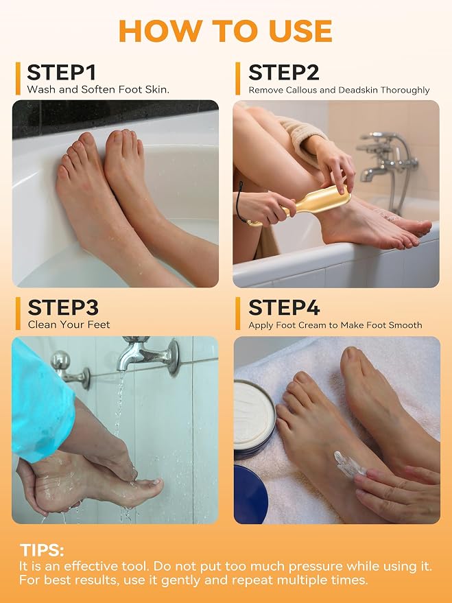 Beyond The Cream Veins Grain Foot File, Nano Glass Foot File, Hard Skin Callus - Image 5