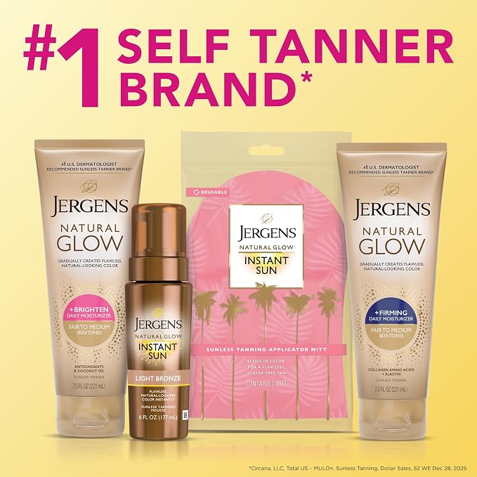 Jergens Natural Glow Self Tanner Body Lotion, Sunless Tanning, Fair to Medium - Image 8