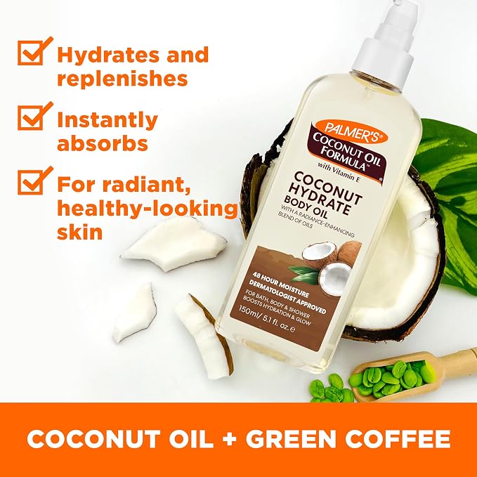 Palmer's Coconut Oil Formula Body Oil, Body Moisturizer - Image 3