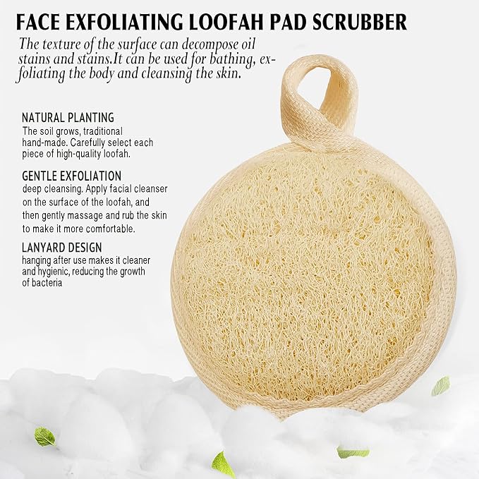 Face Exfoliating Loofah Pad Scrubber, Manual Facial Cleansing and Makeup - Image 4