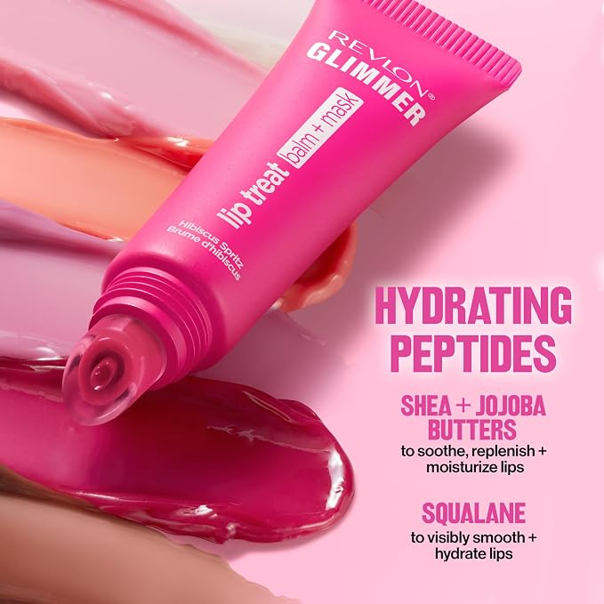 Revlon Glimmer Lip Treat Balm + Mask, Overnight Peptide Lip Treatment, 003 - Image 9