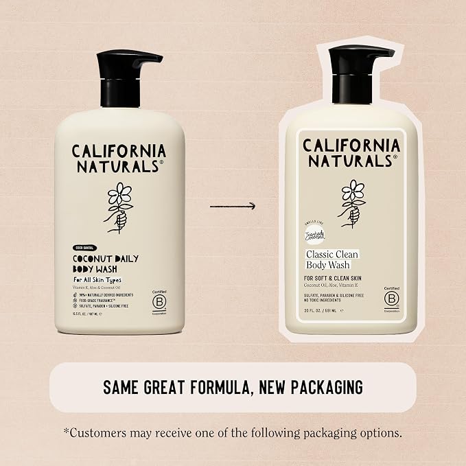 California Naturals Classic Clean Body Wash 2-Pack, Daily Cleansing Body Wash - Image 3