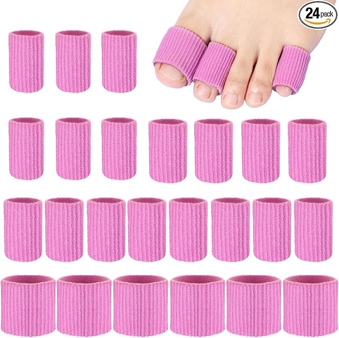 Blulu 24 Pieces Toe Tubes 0.98 Inches Cushion Tube Corn Pads by Blulu