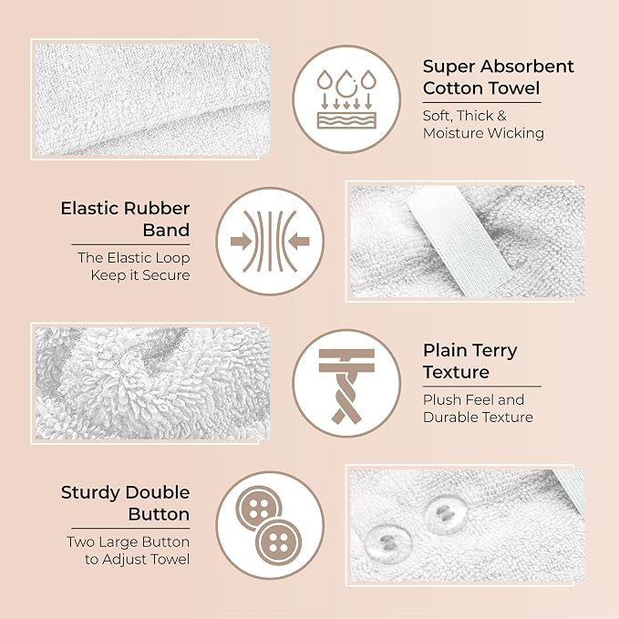 Cotton Towel Wrap for Women/Kids | Quick Dry, Soft & Absorbent 420-GSM Wrap - Image 5