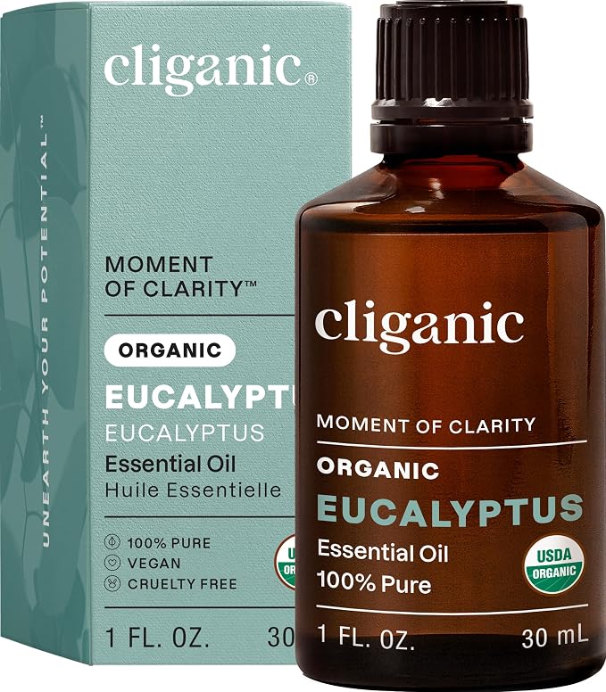 Cliganic Organic Eucalyptus Essential Oil, 100% Pure | Natural Aromatherapy Oil by Cliganic