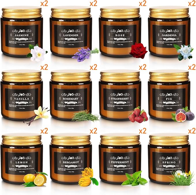24 Packs Scented Candles for Home, 3.05oz，Soy Wax Aromatherapy Candles - Image 2