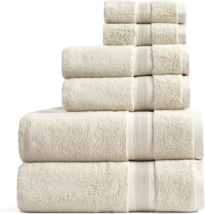 Springtree Home Luxury Viscose from Bamboo Bath Towel Set 6 Piece Set | 35% by SpringtreeHome
