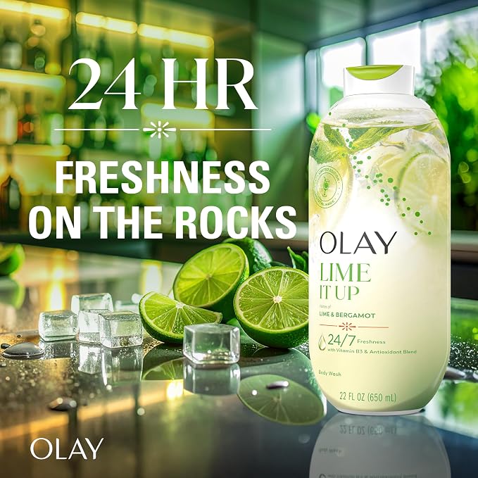 Olay Body Wash for Women, 24/7 Skin-Loving Freshness, Miami Mocktails, Plant - Image 2