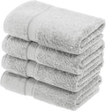 SUPERIOR Egyptian Cotton Pile Hand Towel Set of 4, Ultra Soft Luxury Towels by SUPERIOR
