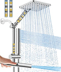 Filtered Shower Head with Handheld Spray Combo High Pressure Rain Shower Head by HOMBETER