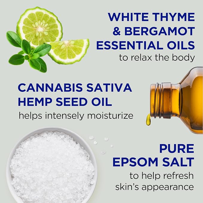 Dr Teal's Body Wash with Pure Epsom Salt, Cannabis Sativa Hemp Seed Oil - Image 2