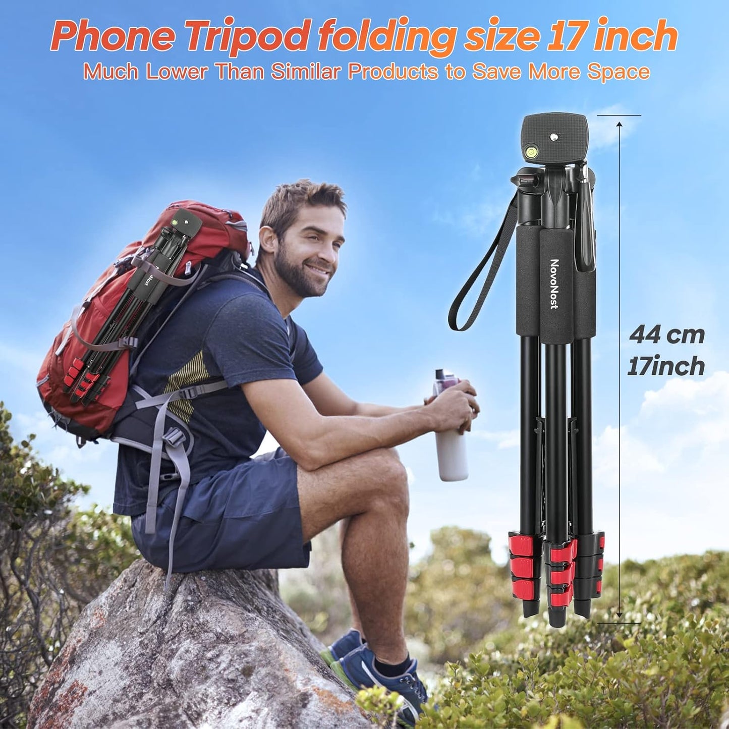 65" Phone Tripod Stand, Tripod for iPhone & Camera with Wireless Remote & Cellphone Holder for Video Recording/Selfies/Live Stream/Vlogging (Included Carry Bag)