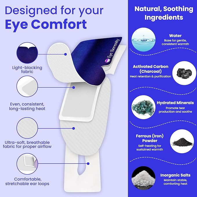 Eye Serenity Steam Eye Mask, Heated Eye Mask, Self Heating Warm Compress - Image 9
